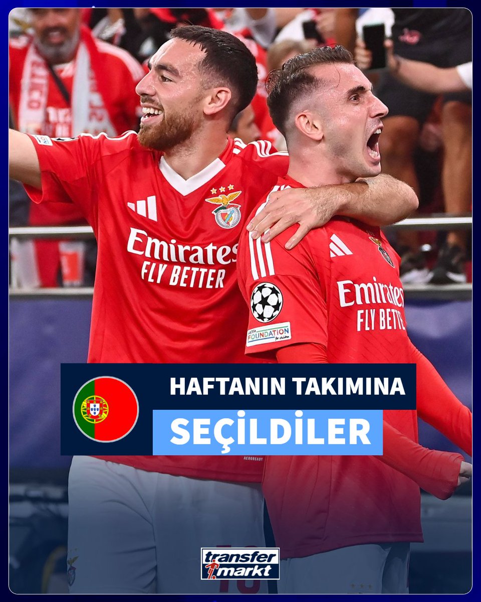 🇹🇷 Ayrıca Orkun Kökçü ve Kerem Aktürkoğlu, Portekiz Ligi'nde haftanın takımına seçildi!

➡️ transfermarkt.com.tr/s/czc