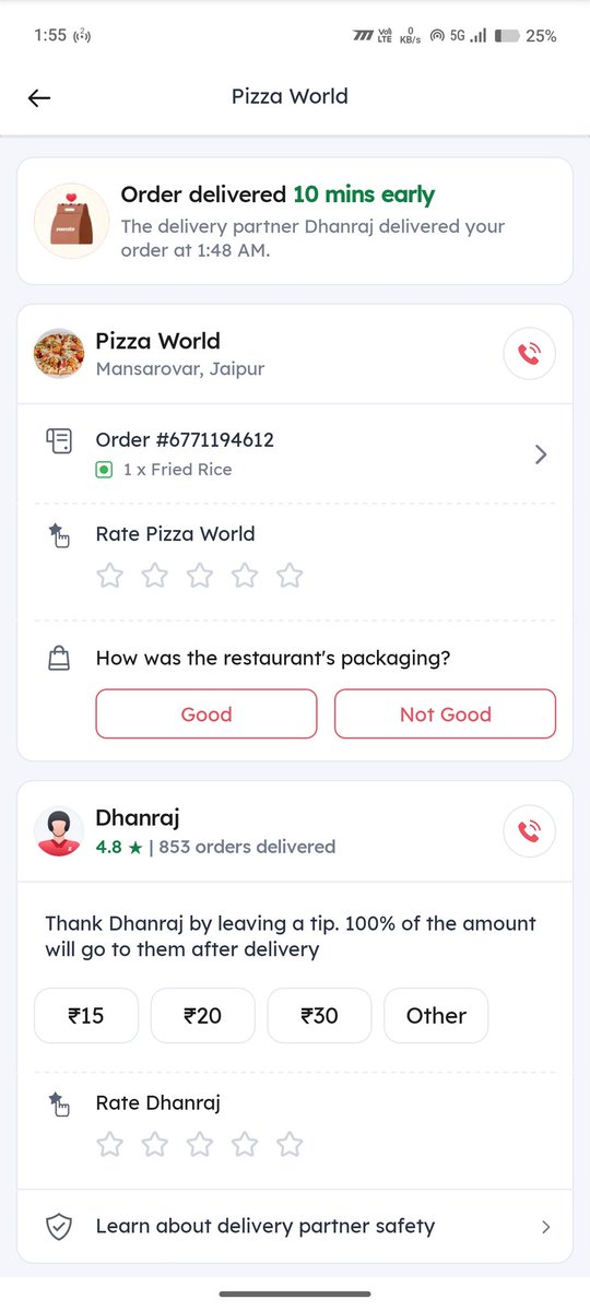 IndoAkash's tweet photo. We ordered full plate fried rice and we received very less quantity we wanted to contact restaurant but they are not responding us.
 food quality is worst I want justice regarding this
Food quality is very poor  #jaipur 
@zomato 
@foodsafetygov 
@BhajanlalBjp 
@SumitGodara_BJP https://t.co/XKuC3xGone