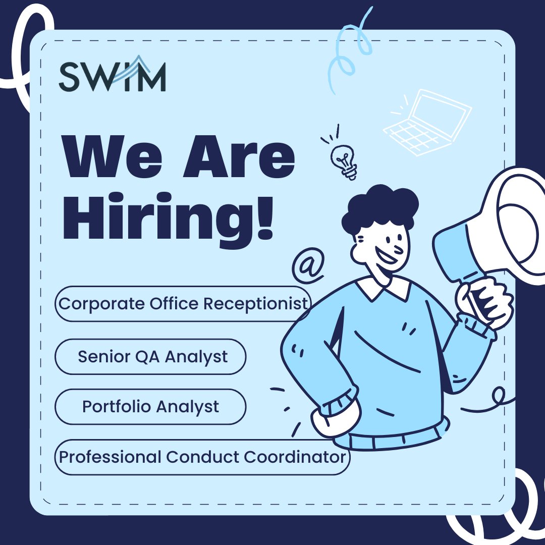 SwimRecruiting's tweet photo. 🌟 We're Hiring: New roles in this week! 🌟

Please visit the link in our bio to find out more information about your new potential dream job! Send us your resume through the 'Apply Now' link -  we look forward to hearing from you 💼📄

https://t.co/1kB4yswD0G https://t.co/iF7rMhgo5I