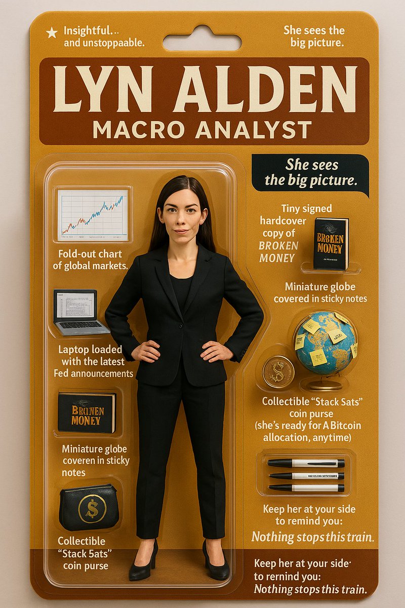 NEW: <a href="/LynAldenContact/">Lyn Alden</a> Action Figure™

Includes:
• Mini Fed printer
• Signed copy of Broken Money
• Express train (no brakes)
• Trillion-dollar coin (non-redeemable)