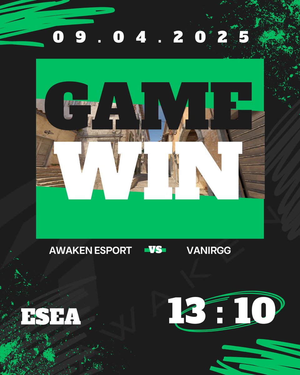 MAMY TO !!! PO zaciętym meczu wygrywamy swoje pierwsze spotkanie w <a href="/ESEA/">ESEA League</a>  . Brawo brawo ;) 🔥🔥🔥  Dziękujemy za walkę <a href="/VanirGG/">Vanir</a>