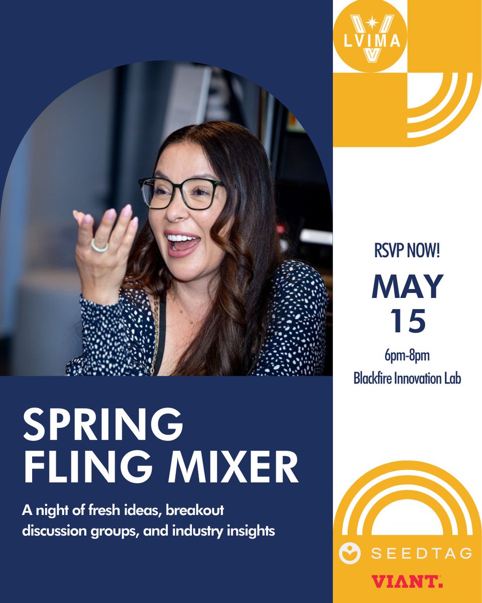 RSVP's are officially OPEN for our Spring Fling on May 15. 😃

Fresh ideas, open bar, and a keynote from Seedtag? Yes please. 👍

Spots go fast for this one, so lock yours in now at LVIMA.com! 📲

#Marketing #Marketer #Mixer #LasVegas