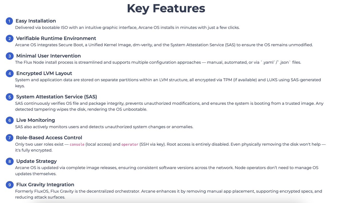 FluxEspanol's tweet image. ¿Eres operador de nodos #flux y todavía no has instalado #ArcaneOS?

Descubre todo lo que el sistema operativo de #flux basado en linux puede hacer por ti. 

Visita runonflux.com/arcaneOS para descargarlo y facilita tus procesos hoy mismo