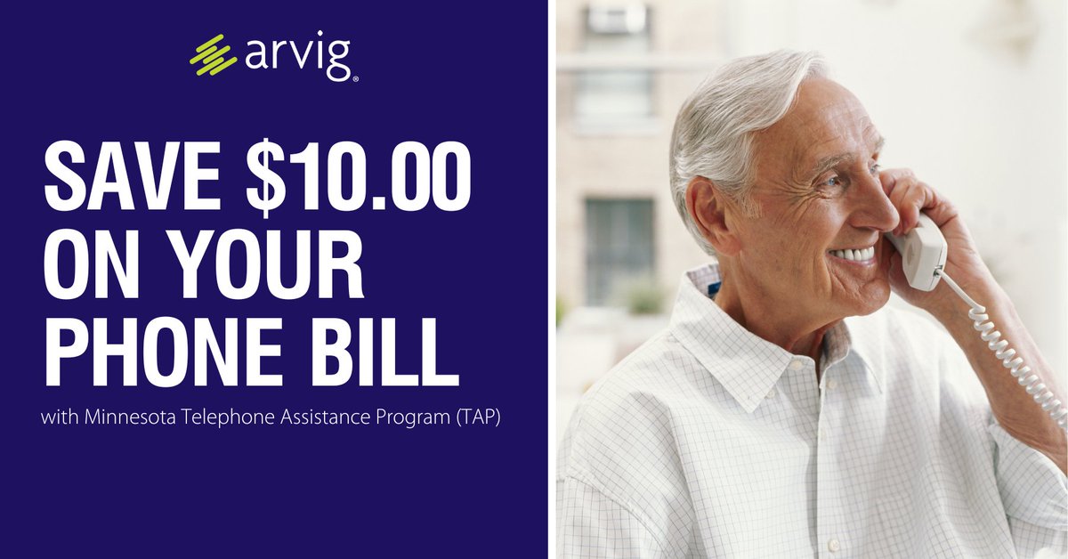 Minnesota's Telephone Assistance Plan (TAP) is a monthly bill credit of $10.00 on landline phone service. ☎️

Visit arvig.com/savings to see how much you can save on Arvig services.