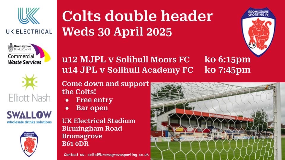 Bromsgrove Sporting Colts FC tweet media