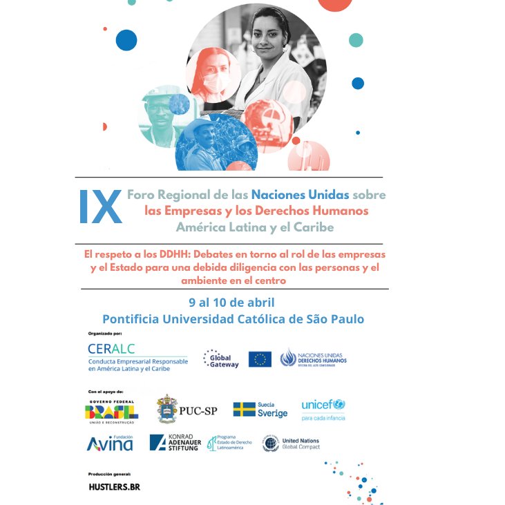 ONU Derechos Humanos - América del Sur (@onu_derechos) on Twitter photo 🟢¡No te lo pierdas!
IX Foro Regional sobre Empresas y #DerechosHumanos en América Latina y el Caribe, desde 🇧🇷
Apertura oficial:
📆 Jueves 10/4
🕛 9:00 a.m. São Paulo (GMT-3)
📺youtube.com/live/-GZ-aLbwD…
ℹ️ohchr.org/es/events/foru…
Con apoyo de <a href="/SwedeninBR/">Suécia no Brasil 🇸🇪🇧🇷</a> <a href="/kmetell/">Karin Metell Cueva</a> 🟢¡No te lo pierdas!
IX Foro Regional sobre Empresas y #DerechosHumanos en América Latina y el Caribe, desde 🇧🇷
Apertura oficial:
📆 Jueves 10/4
🕛 9:00 a.m. São Paulo (GMT-3)
📺youtube.com/live/-GZ-aLbwD…
ℹ️ohchr.org/es/events/foru…
Con apoyo de <a href="/SwedeninBR/">Suécia no Brasil 🇸🇪🇧🇷</a> <a href="/kmetell/">Karin Metell Cueva</a>