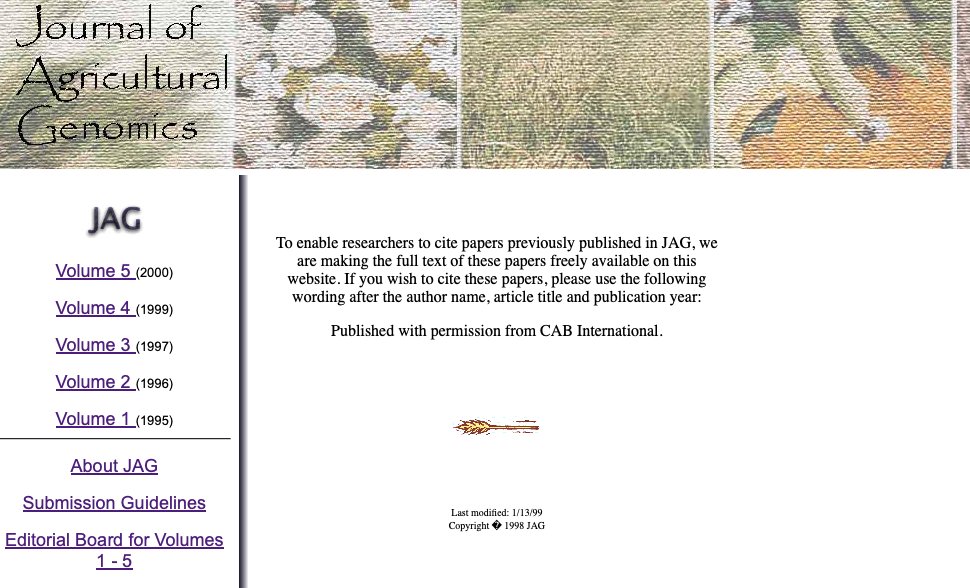 GrainGenes (@graingenes) on Twitter photo GrainGenes update: Journal of Agricultural Genomics (1995-2000) is now accessible through GrainGenes homepage wheat.pw.usda.gov/GG3/content/ap… <a href="/WheatInitiative/">Wheat Initiative</a> @amba_barley <a href="/IntBarleyHub/">International Barley Hub</a> <a href="/OatNewsletter/">Oat Newsletter</a> GrainGenes update: Journal of Agricultural Genomics (1995-2000) is now accessible through GrainGenes homepage wheat.pw.usda.gov/GG3/content/ap… <a href="/WheatInitiative/">Wheat Initiative</a> @amba_barley <a href="/IntBarleyHub/">International Barley Hub</a> <a href="/OatNewsletter/">Oat Newsletter</a>