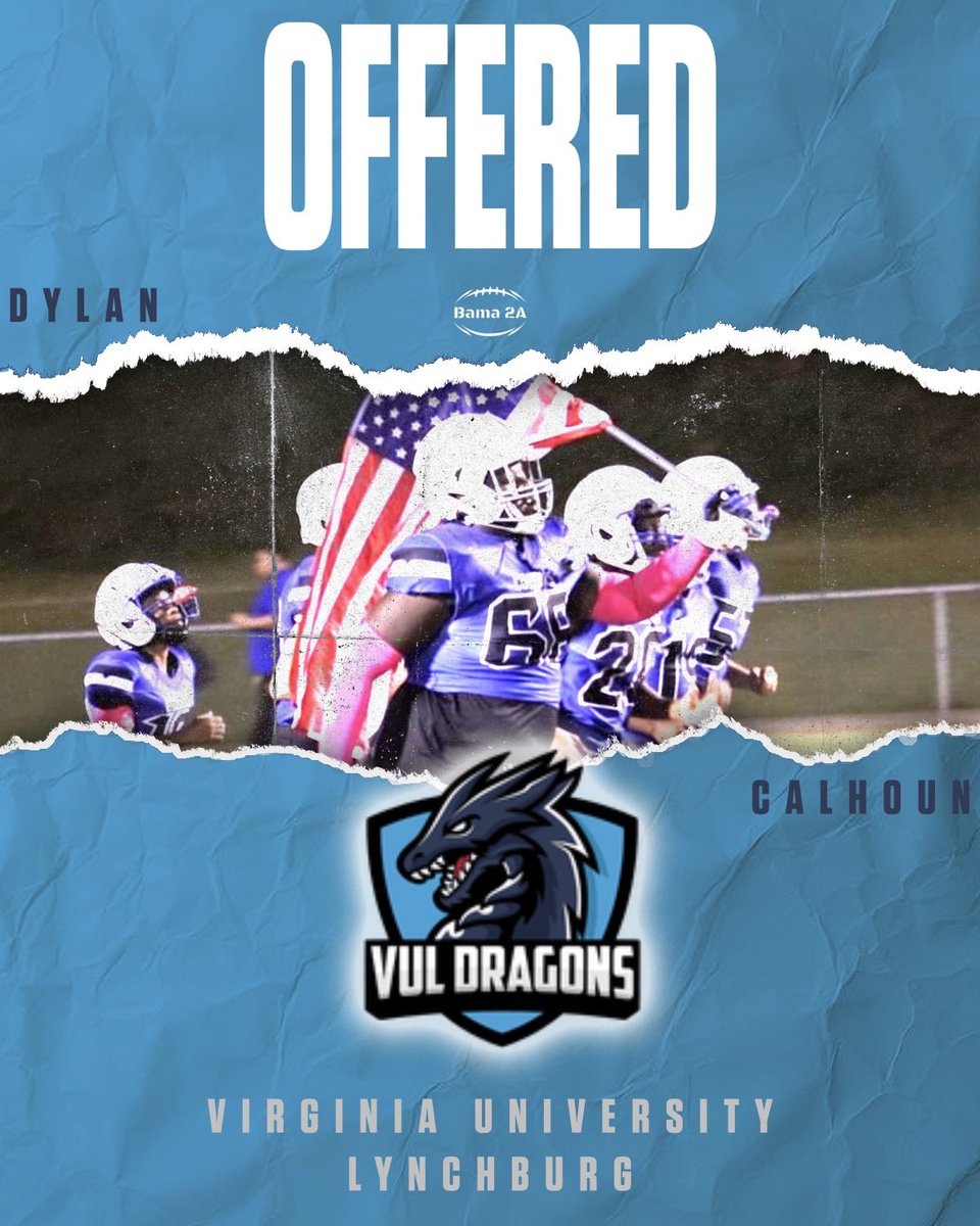 Congratulations to <a href="/dd_calhoun/">Dylan Calhoun</a>❗️
He was offered <a href="/FootballVul/">VUL Football</a>❗️
