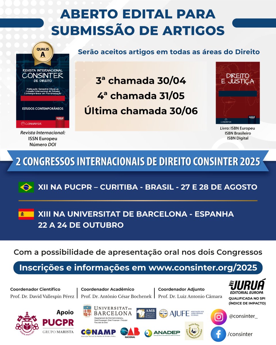 CONSINTER's tweet photo. Você tem duas oportunidades para impulsionar sua carreira jurídica em 2025! 

🌐 Saiba mais e inscreva-se: https://t.co/8coSyCNosA https://t.co/Mim4NXpxGE