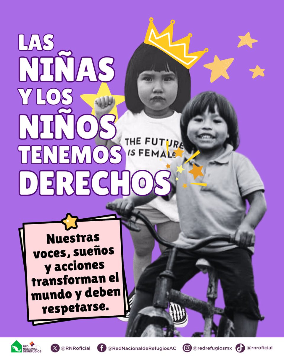 RNRoficial's tweet photo. 📢¡Las niñas y los niños son el presente, no el futuro!

💜Es indispensable garantizar cada uno de sus derechos humanos para construir un mundo 🌎 democrático, libre y de paz🕊️ https://t.co/5IrUVSRxv1