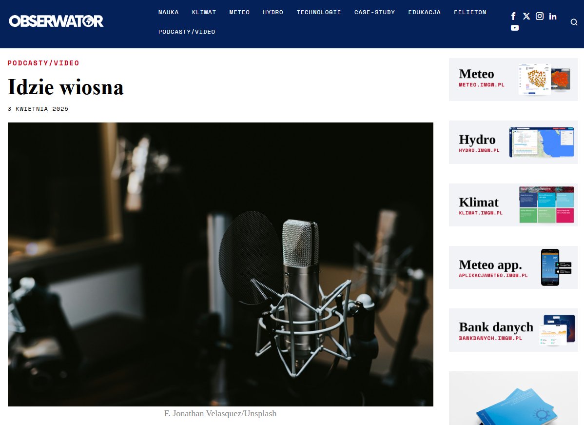 IMGWmeteo's tweet image. 🌡️Nie ulega wątpliwości, że 2024 był najcieplejszym rokiem w historii pomiarów temperatury powietrza w Polsce. 
📈Zmiana klimatu przyspiesza, w szczególności w Europie.
➡️obserwator.imgw.pl/2025/04/03/idz…

#IMGWmeteo #Obserwator