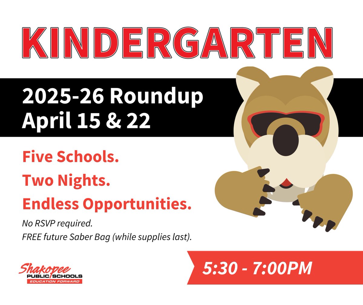 Get Ready for #shakopeeschools Kinder Roundup Fun!
mailchi.mp/ee65e15786dd/s…