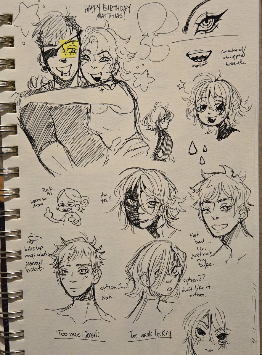 Haven't posted art in forever. Have some ocs pages 🫶🏽⭐️ 