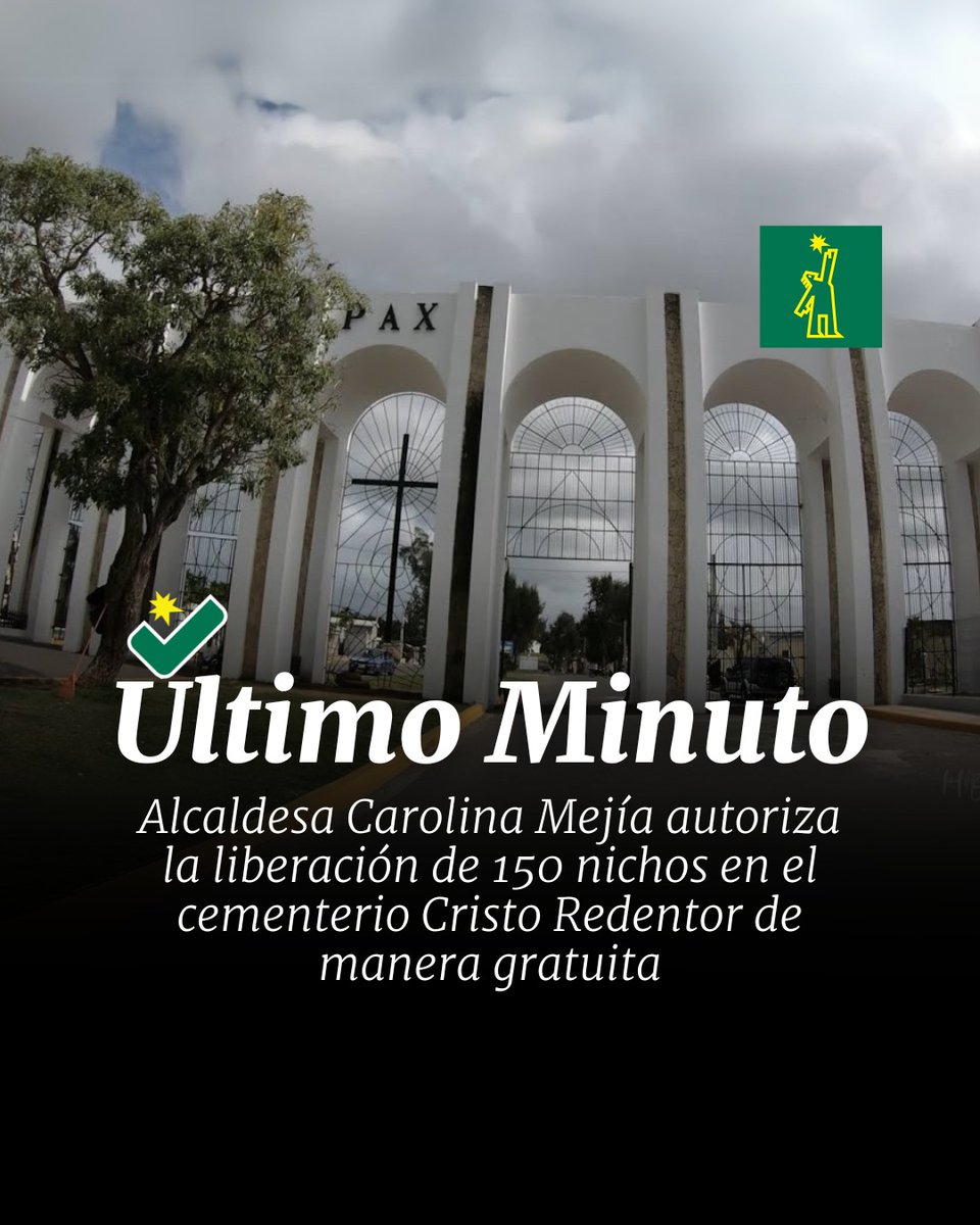 DiarioLibre's tweet photo. 🔴 | #ÚltimoMinutoDL | Alcaldesa Carolina Mejía autoriza la liberación de 150 nichos en el cementerio Cristo Redentor de manera gratuita 

Las familias que necesiten de manera digna darle ese último adiós a sus familiares deben dirigirse a las oficinas del cementerio Cristo Redentor con Pamela Martínez.

#DiarioLibre #ActualidadDL #JetSet #Labores #COE #Rescate #LutoNacional