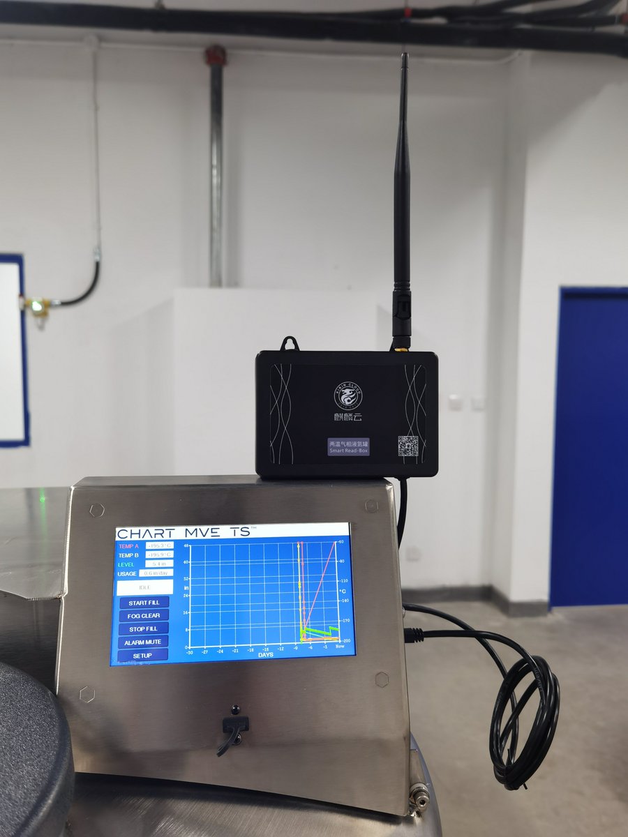 DanclanB's tweet image. Data collector(Smart Read-box）for MVE and Thermo brand vapor phase tanks. It is a highly integrated IOT module with functions of monitoring two-point temperature and liquid level.
#liquidnitrogentank #liquidnitrogendewar #Datacollector #laboratory #temperaturemonitoring