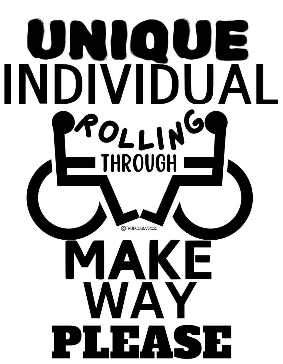Truecosma's tweet photo. Unique individual Rolling Through #fyp #fashion #tshirts #tshirtdesign #clothing #style #streetwear #shirt #apparel #design #quadriplegic #clothes #onlineshopping #mensfashion #shopping #unisex #womenfashion #disabled #disability #handicap #wheelchair https://t.co/EtNbsPJI2n