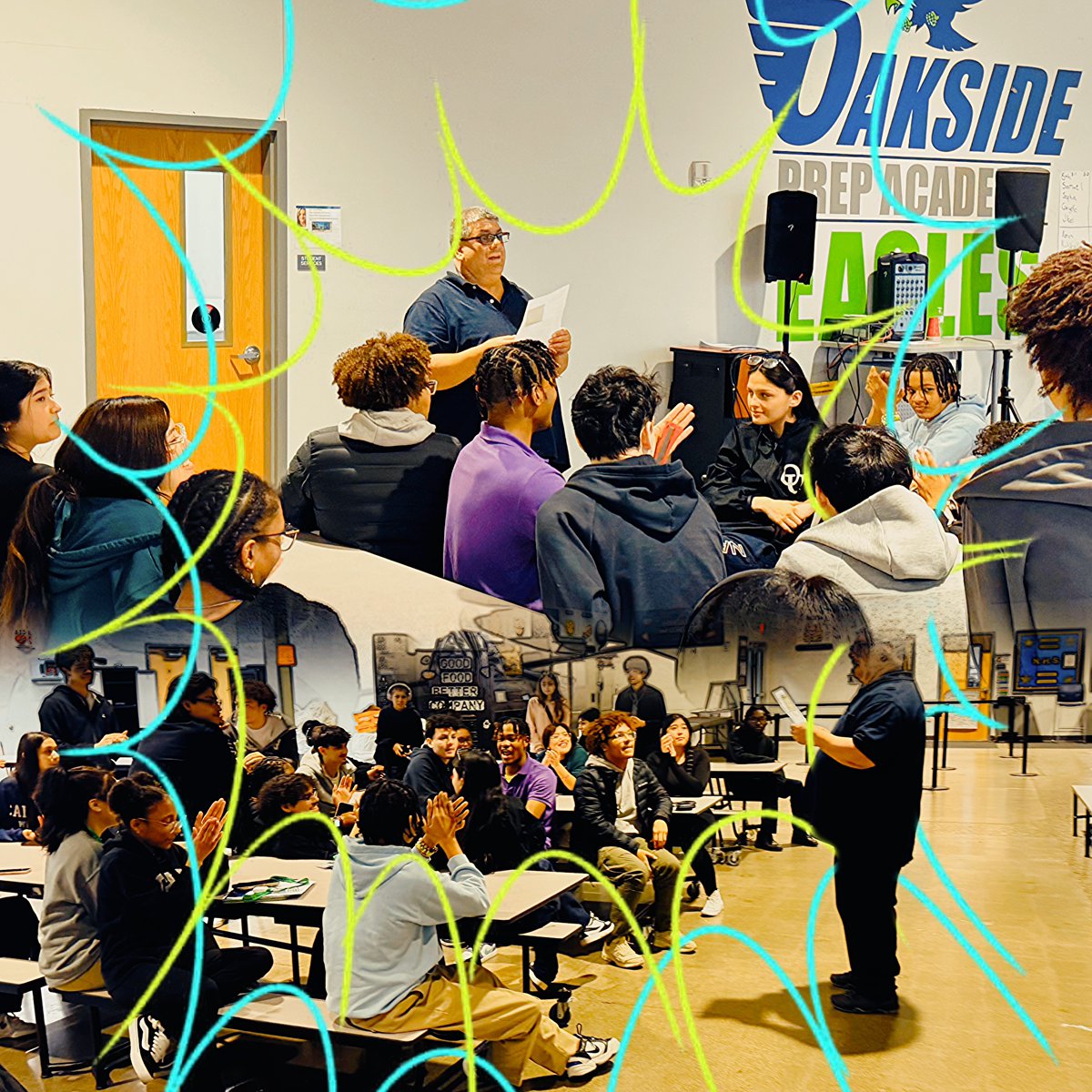 OaksidePrep's tweet photo. Round up with High School Students! Oakside Prep Academy ￼￼Senior yearbook High school Ceremony presentation with Mr. Luna!  For yearbook information reach out to 97.rluna@nhaschools.com https://t.co/92xfeSWJJc