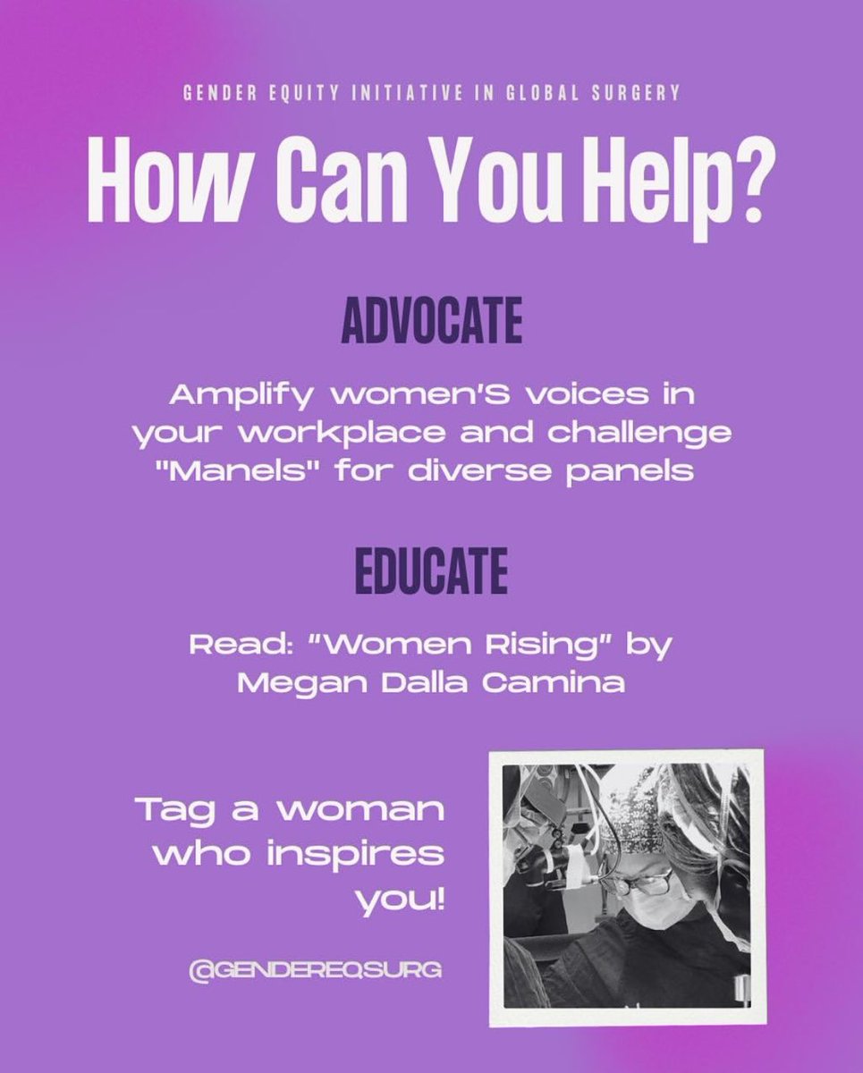 gendereqsurg's tweet photo. #MedTwitter Don’t miss this insightful read!
💜 Read now on our website: https://t.co/W4qH5b1JpH
#GEIGSInAction #GenderEquity #GlobalSurgery #SheCutsThePath https://t.co/li7MsRxTcX
