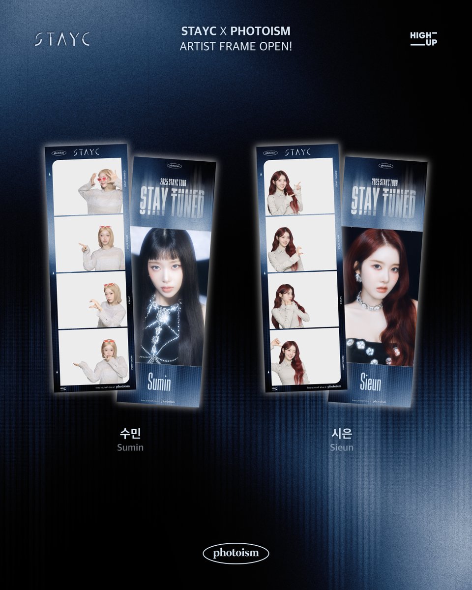 photoism_kr's tweet image. PHOTOISM X STAYC
ARTIST FRAME OPEN !

포토이즘 STAYC 두 번째 월드투어 기념 프레임이 오픈됩니다.

&amp;lt;STAY TUNED&amp;gt; 두 번째 월드투어 기념 프레임

Stay with us and slay every moment
Welcome to STAYC’s next chapter.
STAYC의 새로운 이야기. 앞으로 펼쳐질 우리들의 무대에
포토이즘이 함께…