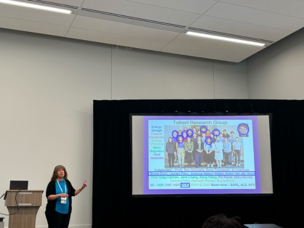 We are excited we got to show some of our latest work on nanoporous Na&amp;Li-ion batteries from our amazing leader Dr. Sarah Tolbert at MRS! We also have more talks to come from some of our labmates who are presenting their work on semiconducting polymers! 
<a href="/Materials_MRS/">Materials Research Society (MRS)</a> #S25MRS