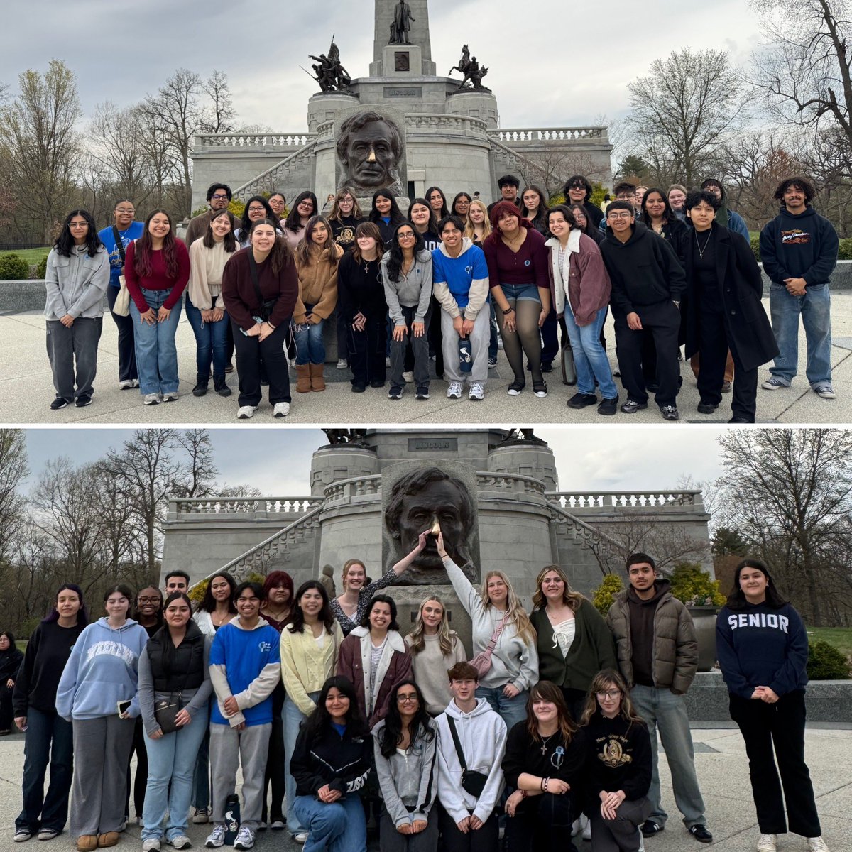 JCHS_Luang's tweet photo. Thanks JTHS Foundation for supporting JT West &amp; Central Rho Kappa’s annual Springfield trip. We visited the state capitol, IL Supreme Court, Lincoln’s Museum, &amp; Lincoln’s Tomb.  Highlight of the trip was the tour of the IL Supreme Court building with two awesome state historians. https://t.co/0Fhpft3ZFJ