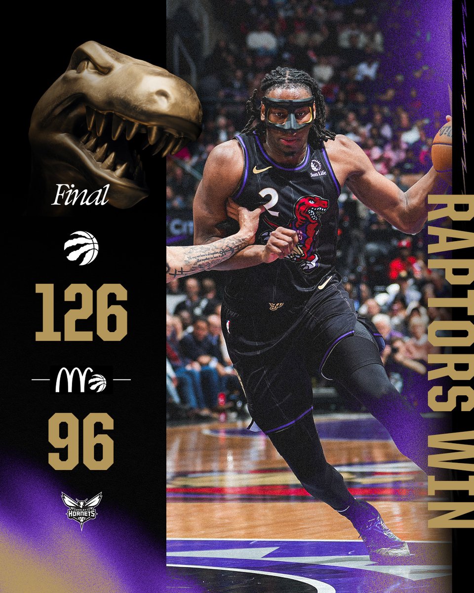 Raptors's tweet photo. Ended G.O.A.T Night with a DUB 🔥

Presented by @mcdonaldscanada https://t.co/XuafqKpb3D
