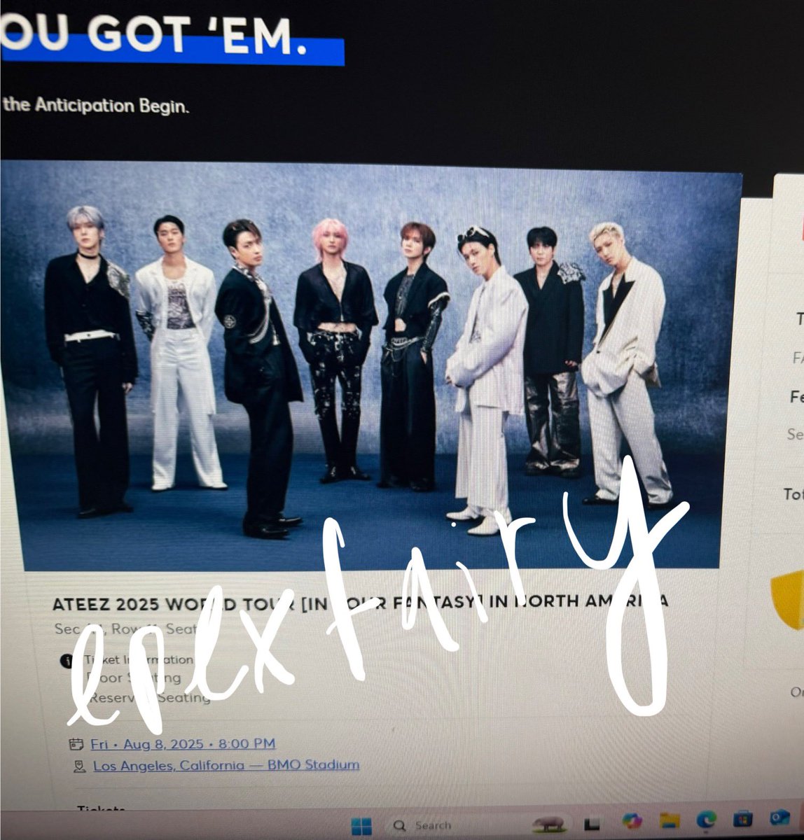 epexfairy's tweet photo. repost wts ateez in your fantasy 1 ticket LA
-
fantasy VIP, third row from extended barricade 
-
have a lot of proof! this is my reselling account so feel free to go through my tweets and i can dm past sales proof, willing to ft
-
looking for $700 OBO
#ateez #sale #selling #bmo https://t.co/32Bq6FDqui