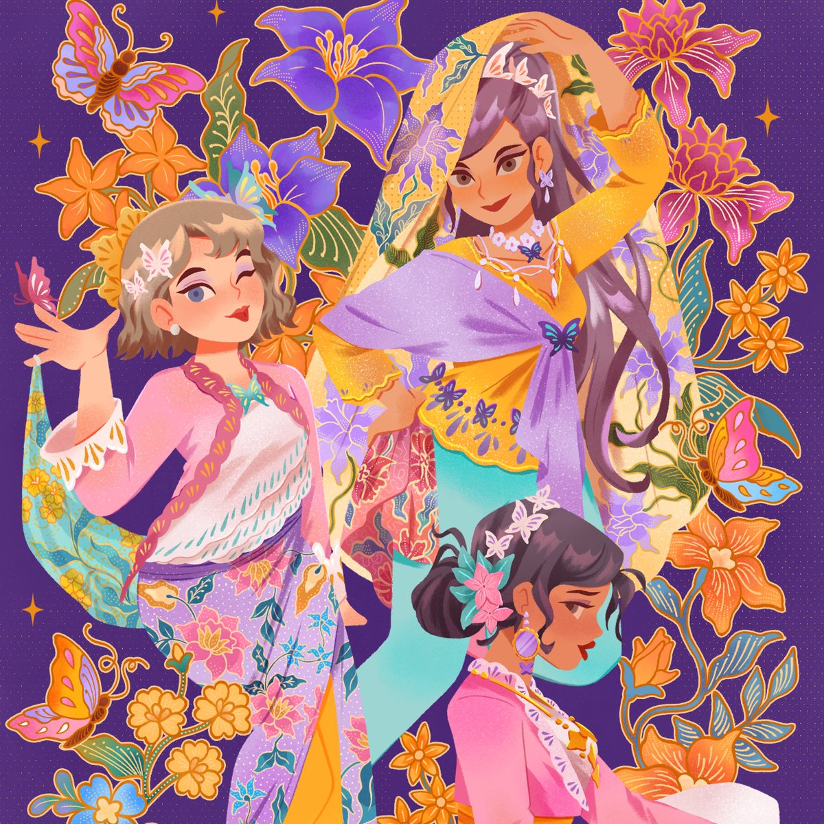 aydanadhira's tweet image. I'm late for #PortfolioDay but what the heck, I'm Ayda, a Malaysian illustrator who like to draw loves learning about culture, be experimental and draw pretty things.
I'm open for opportunities! 🍇