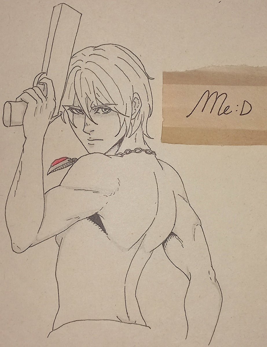 mesdrawings's tweet photo. Hey, I drew Dante again. This time is his shirtless version from the opening minutes of DMC3, though. I feel this gun turned out better than the previous one, haha

Anyway, hope you like it :D

#DevilMayCry #DevilMayCry3 #Dante #Capcom #art #drawing #illustration https://t.co/izizlonk9f