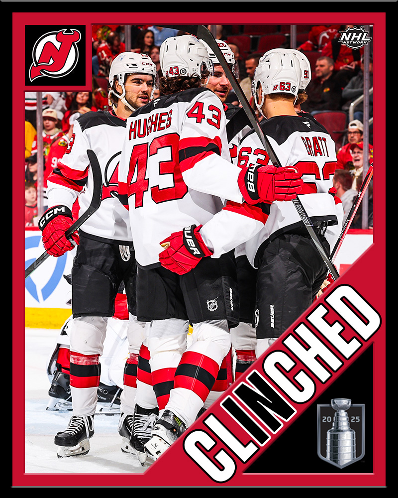 NHL Network (@nhlnetwork) on Twitter photo The <a href="/NJDevils/">New Jersey Devils</a> have CLđđCHED!
The #StanleyCup Playoffs are heading back to the Garden State! #NJDevils The <a href="/NJDevils/">New Jersey Devils</a> have CLđđCHED!
The #StanleyCup Playoffs are heading back to the Garden State! #NJDevils