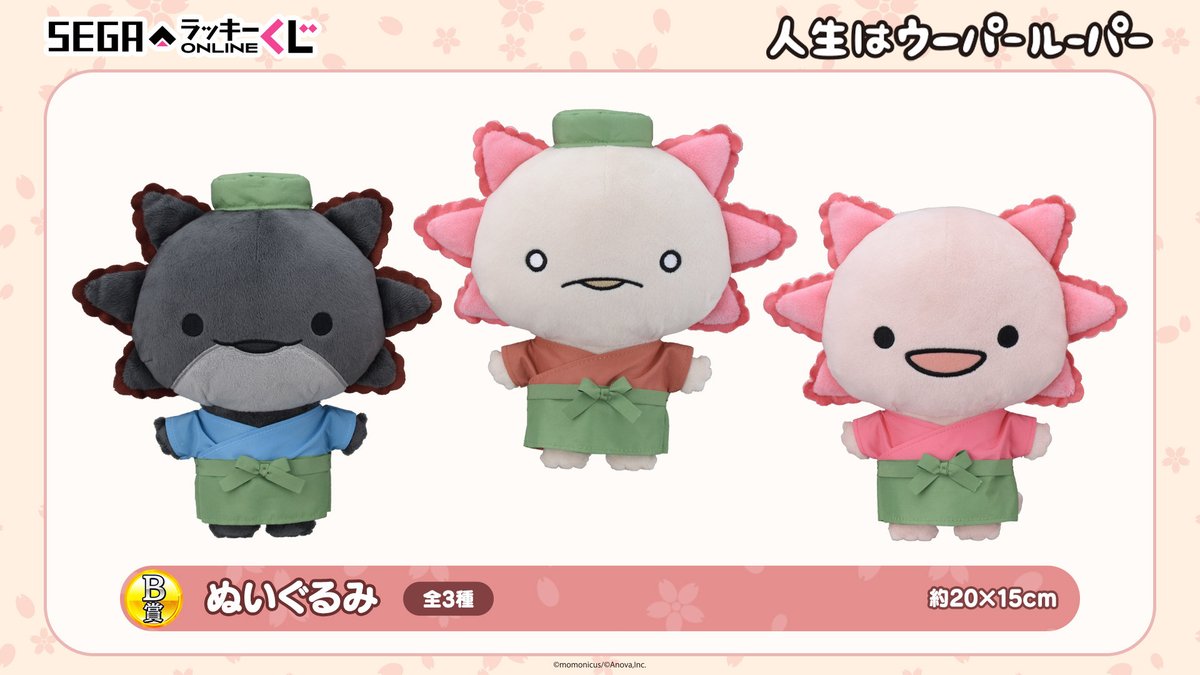 seganewsnavi's tweet image. セガ ラッキーくじオンライン
「人生はウーパールーパー -和菓子屋さん開店！-」🎊

はっぴ衣装や和菓子すがたがかわいいセガ限定のオンラインくじ🍡
Amazon Payや楽天ペイ対応！初心者でも簡単にくじが引けます🍵

🌸販売サイト🌸
segaluckykujionline.net/kuji/Axolotl

#人生はウーパールーパー