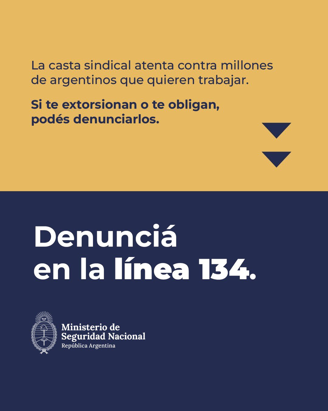 "Atentado a la República", "Casta sindical" y pedido de denuncias: el mensaje del Gobierno en contra del paro general