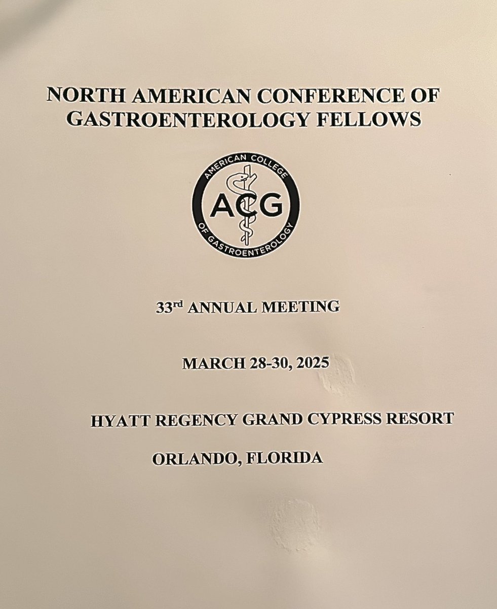 Had a great time at the North American Conference for GI Fellows sponsored by <a href="/AmCollegeGastro/">ACG</a> ! ✨ We got to present our research 📊, network with amazing peers🤝, and learn from some great mentors 🧠. Definitely recommend this experience to any GI fellow! #FutureofGI #NACGF