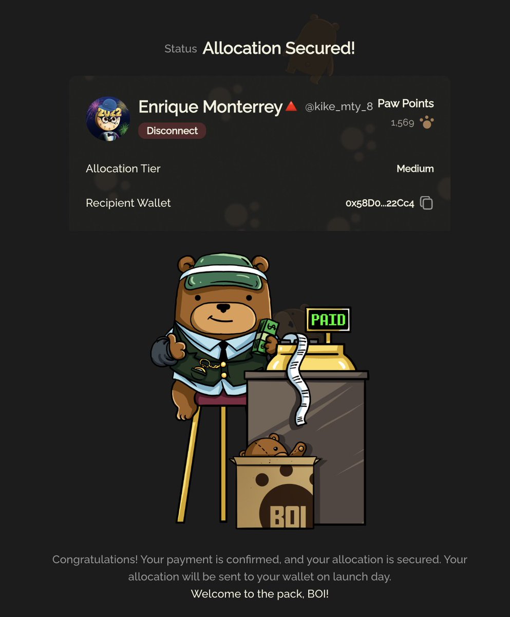 Officially a real Boi!  Thank you for the opportunity, and thank you for supporting artists.

Boi is going to make HISTORY, join us and let's make history together. 🤍🐻

<a href="/Boithebear/">BOI</a> $boi