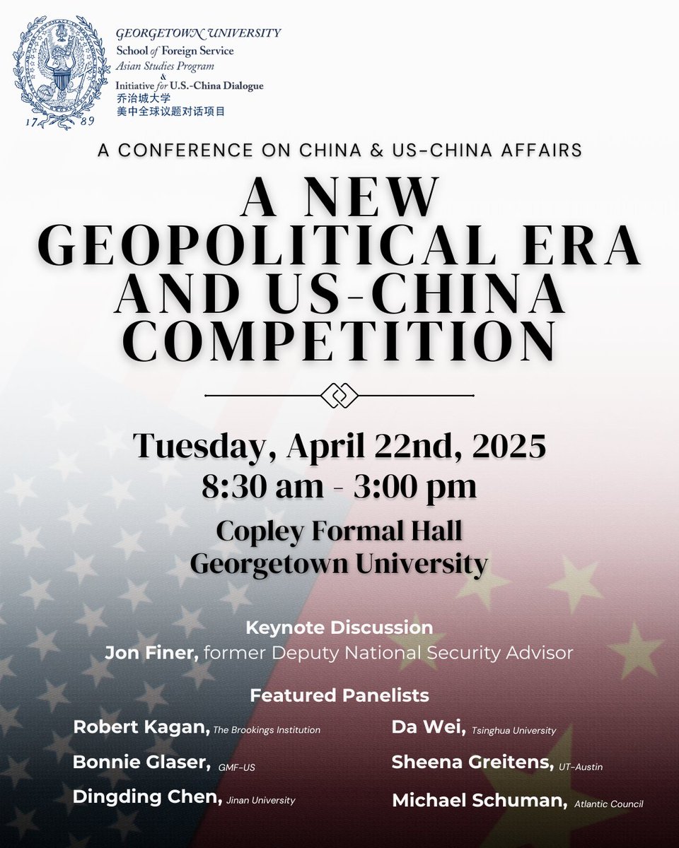 Dennis Wilder偉德寧 (@dennisw5) on Twitter photo Come join us for what should be a stimulating day. <a href="/USChinaGU/">Georgetown Initiative for US-China Dialogue</a> <a href="/georgetownsfs/">Georgetown SFS</a> Come join us for what should be a stimulating day. <a href="/USChinaGU/">Georgetown Initiative for US-China Dialogue</a> <a href="/georgetownsfs/">Georgetown SFS</a>