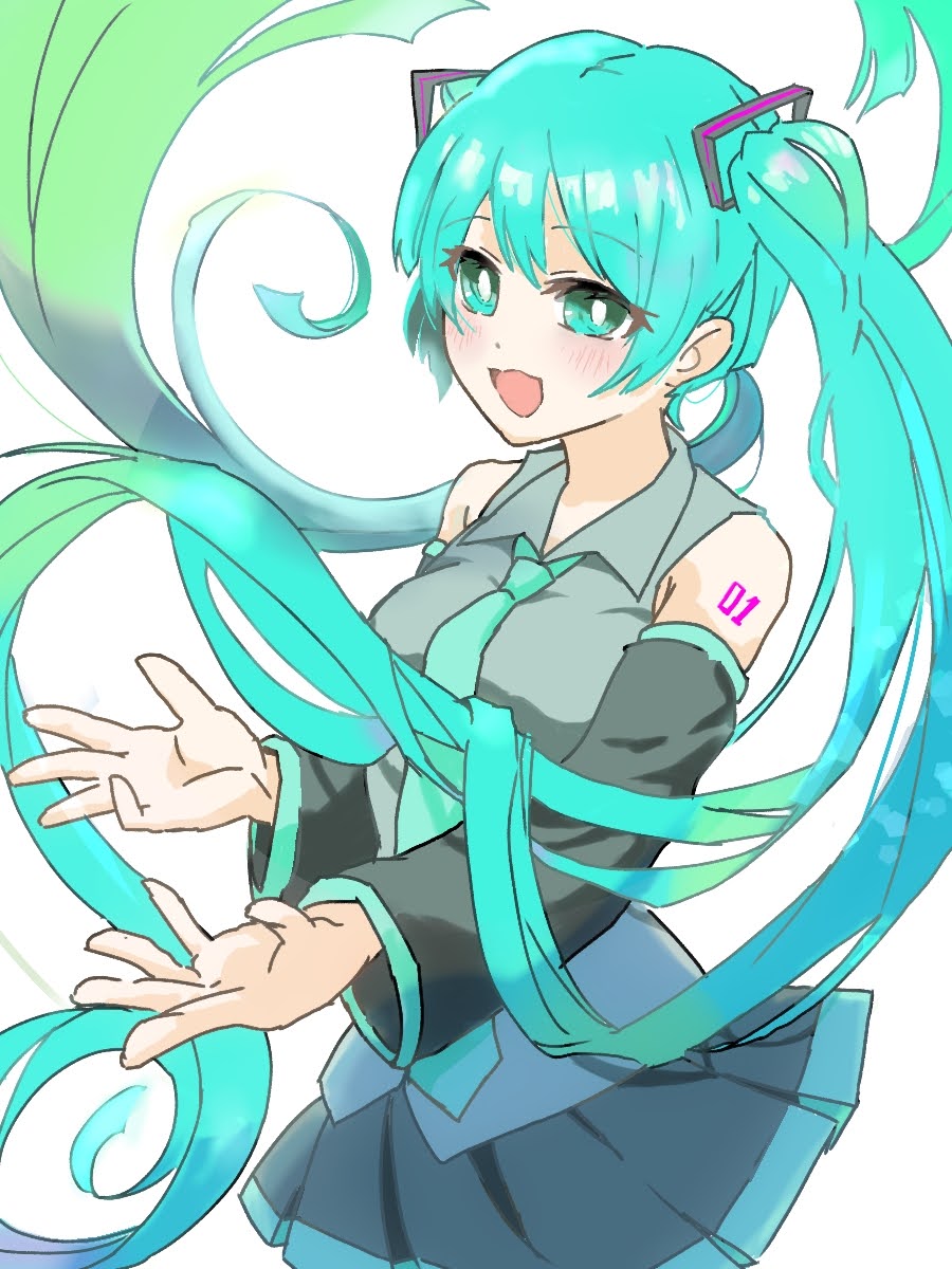 #イラスト練習
初音ミクちゃん