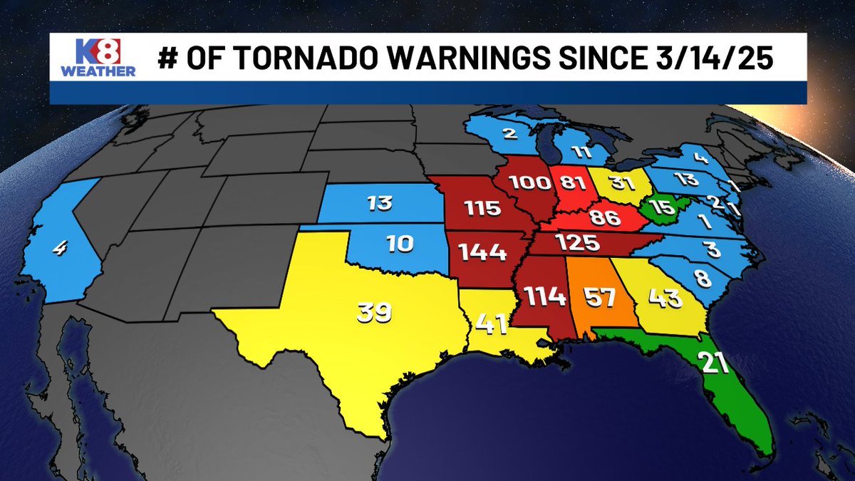 ryanvaughan's tweet photo. Arkansas has had more tornado warnings this season than any other state in country.  #arwx #mowx #tnwx https://t.co/7GiEnhh6HS