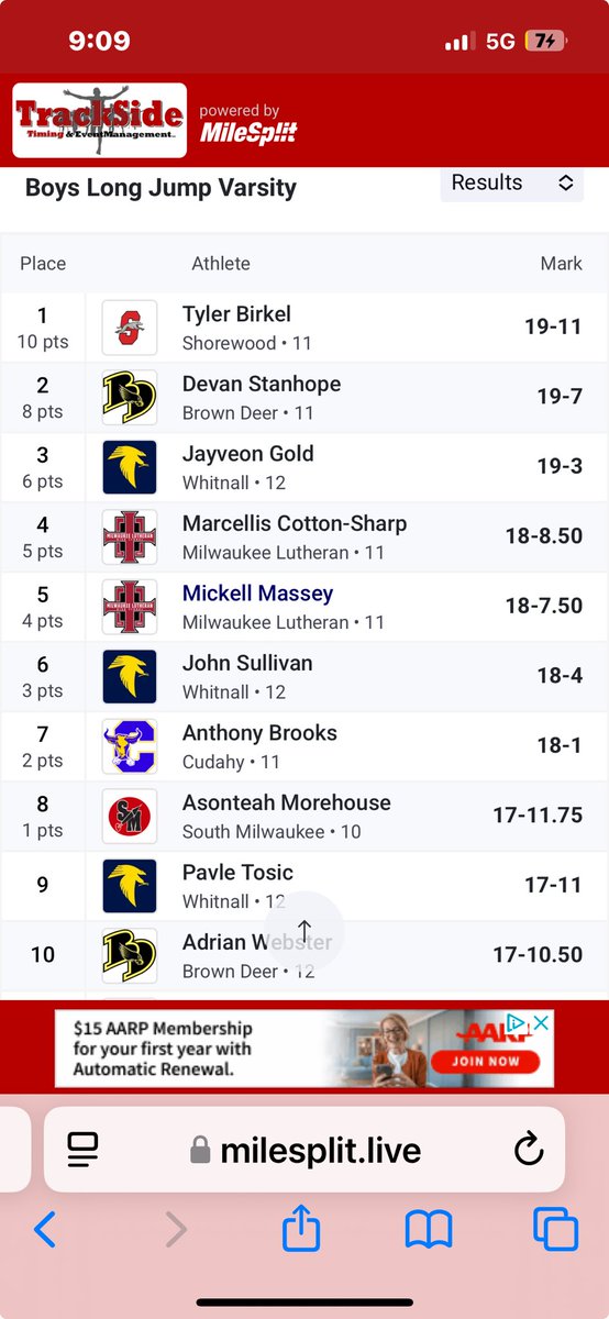 smrockettrack's tweet photo. ⁦@ItsAsonteah8⁩ pulls out a point in the LJ https://t.co/spmSJ1CMIx
