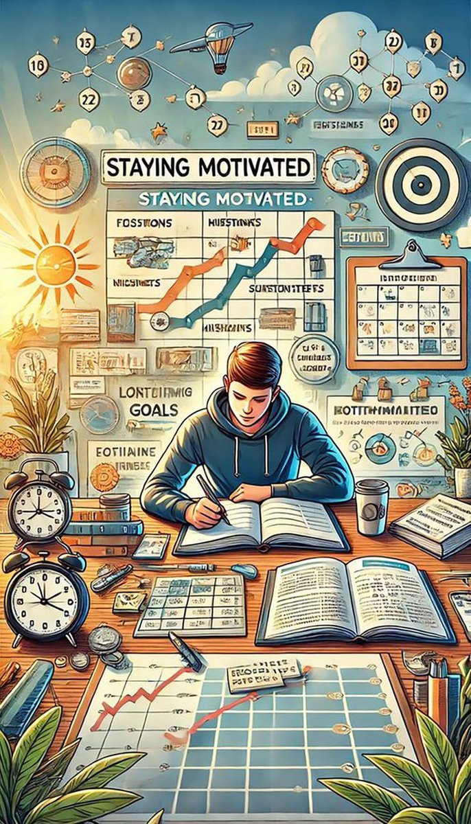 mohitraj321's tweet image. Stay motivated by setting clear goals and tracking progress daily. Embrace routine, celebrate milestones, and maintain focus amidst distractions. With consistency and determination, you’ll achieve greatness—keep pushing forward, and let every step fuel your success!