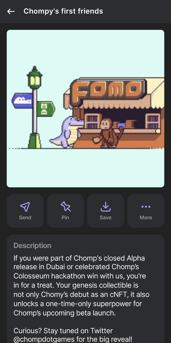 FrxNot's tweet photo. GM !!
@chompdotgames and @MonkeDAO  is friends 🐊🤝🐒 https://t.co/refuvX2kK0