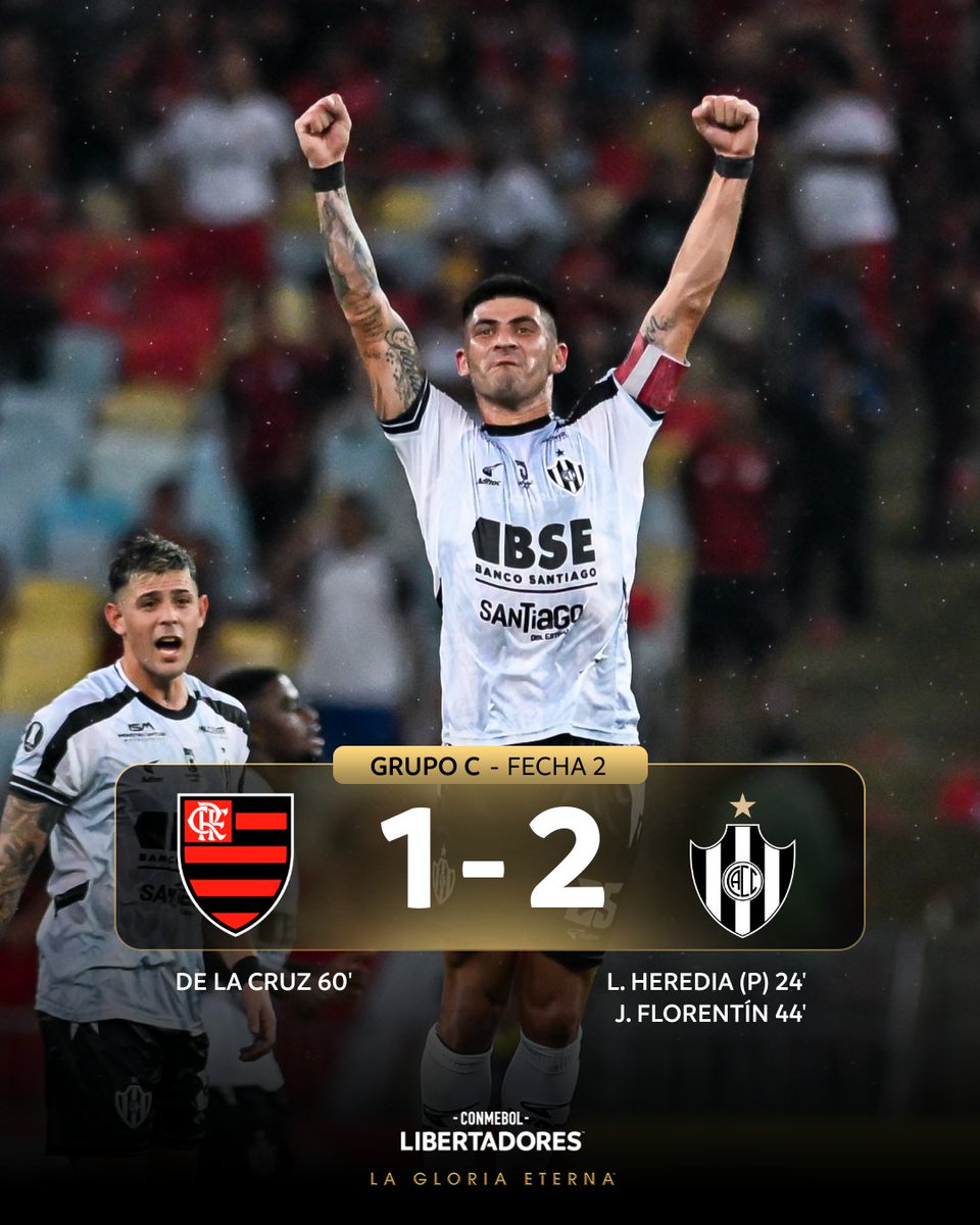 Libertadores's tweet photo. 🔝🇦🇷 ¡Victoria histórica de @cacc_sde! En el Maracaná venció a @Flamengo.

🤩🏆 ¡Su primer triunfo en la CONMEBOL #Libertadores! 

#GloriaEterna https://t.co/UbxUkYksQL