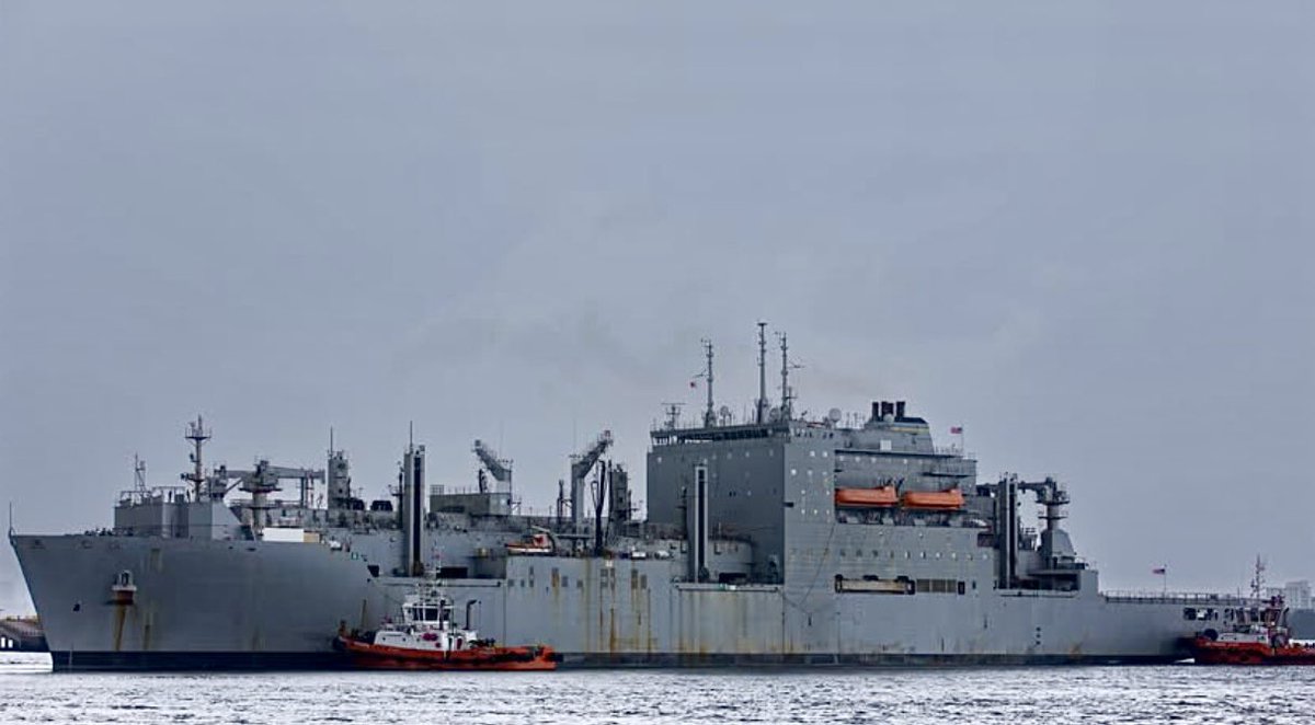 WarshipCam's tweet photo. USNS Cesar Chavez (T-AKE-14) Lewis and Clark-class dry cargo ship leaving Singapore - April 9, 2025 #usnscesarchavez #take14
SRC: INST- yplanesonly https://t.co/bOLDYEKPXP