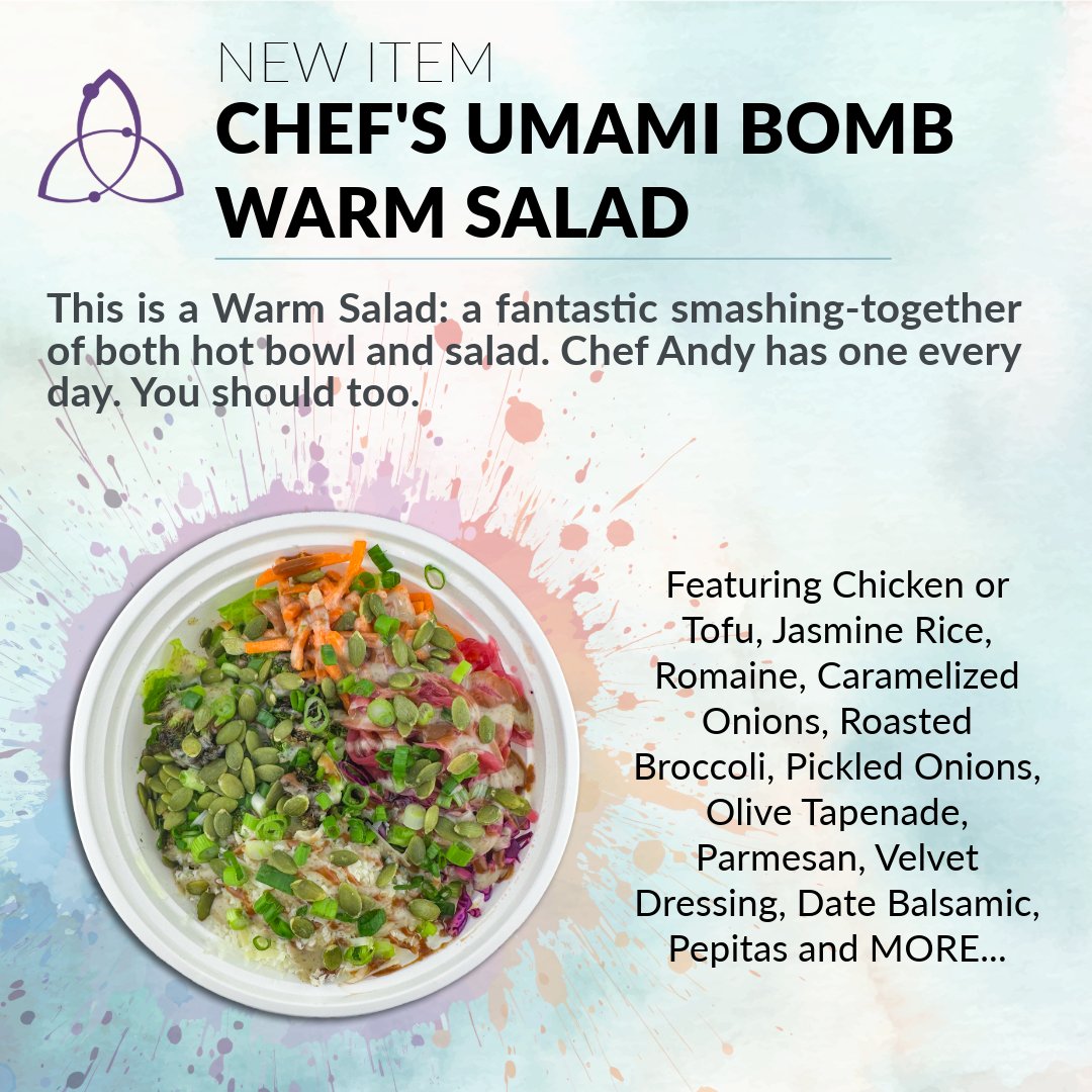 liminalfc's tweet photo. NEW ITEM ALERT.

Not quite a salad, not quite a hot bowl, just a beautiful marriage of all-things-Liminal. Chef has one nearly every day, and you should too. https://t.co/Pzm6qLK12i