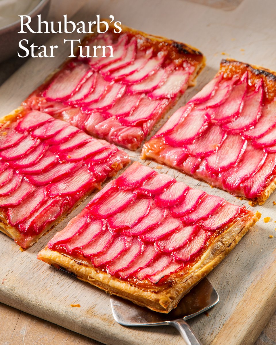 Tangy, vibrant rhubarb is often a dessert co-star, but seldom the featured player. We believe it deserves the leading role. Recipe: cooks.io/3FRsiue