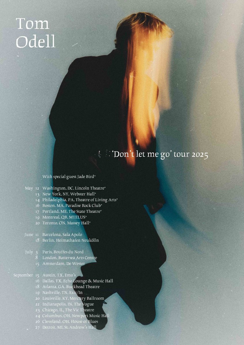 JadeBirdMusic's tweet image. So honoured to be going on the road with Tom Odell for his first few dates in the US!!!!📷📷 Here’s me in 2018 supporting him in Milan, she was a baby 📷📷