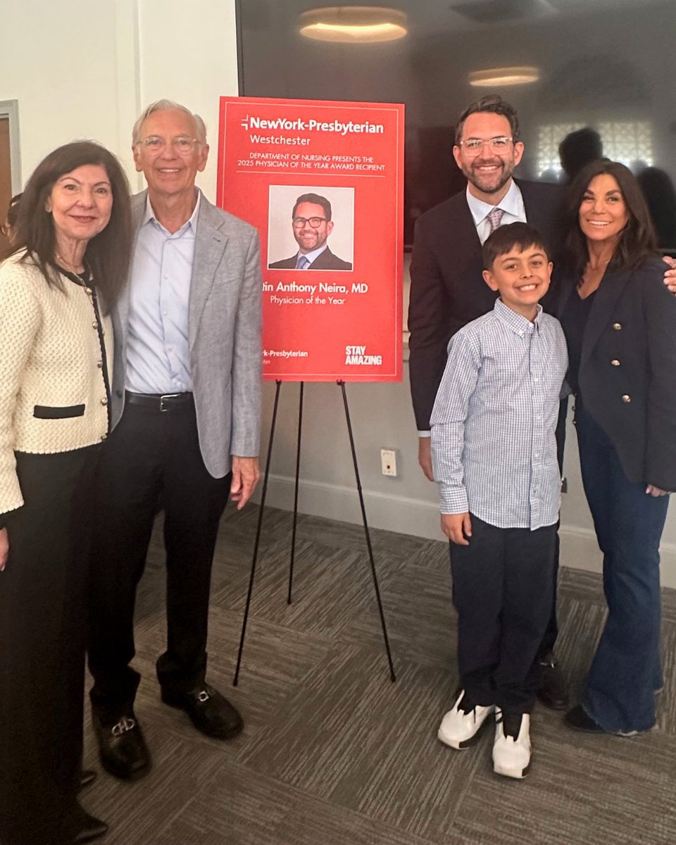 Dr. Justin Neira was named @NYPHospital’s 2025 Department of Nursing’s 2025 Physician of the Year—honoring his empathy, teamwork, &amp; surgical excellence in spinal oncology. 

From Westchester to Columbia, he's redefining patient-first, team-driven care. Congrats, Dr. Neira! 👏