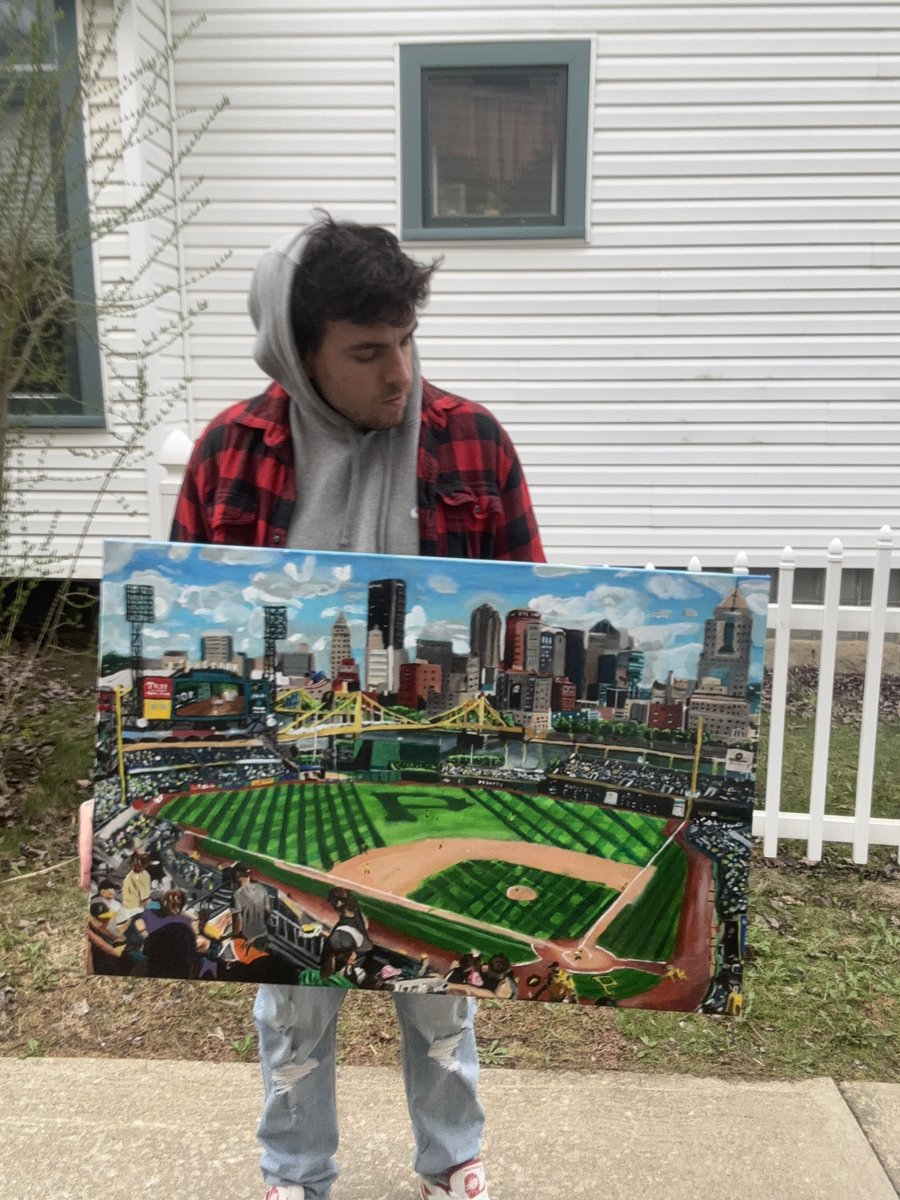 tkaleart's tweet photo. Painting I did of pnc park. Home of the @Pirates  1/30 in a series of all 30 MLB stadiums  
#artist #pittsburghart #pittsburghpirates #sportsart #baseballart #acrylicpainting #mlb https://t.co/HnTG7lY4RX