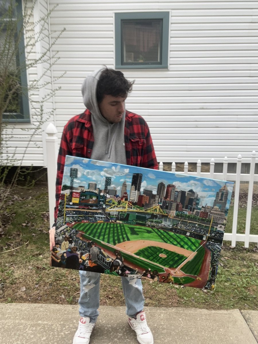 tkaleart's tweet photo. Painting I did of pnc park. Home of the @Pirates  1/30 in a series of all 30 MLB stadiums  
#artist #pittsburghart #pittsburghpirates #sportsart #baseballart #acrylicpainting #mlb https://t.co/HnTG7lY4RX