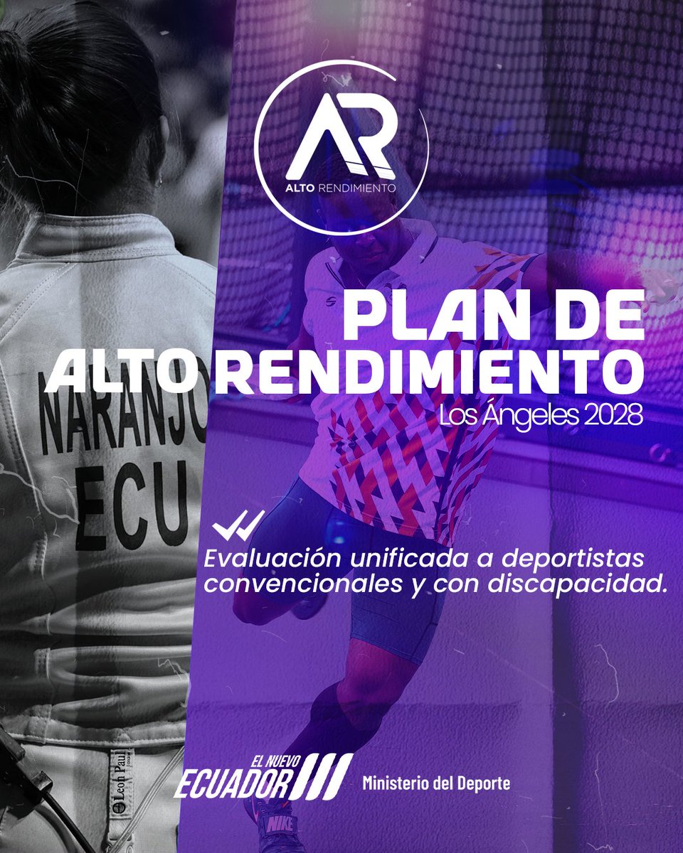 El Plan de #AltoRendimiento garantiza mecanismos transparentes y equitativos en la asignación de recursos.

Consideramos logros y resultados deportivos, sin distinción.

#ElNuevoEcuador