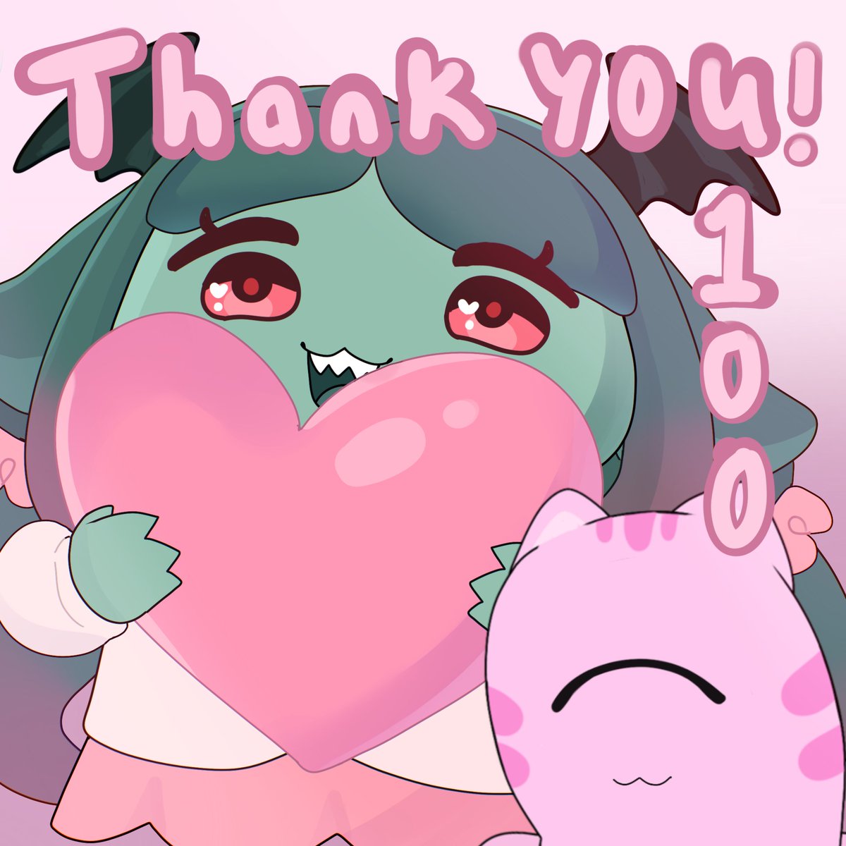 I just wanted to say thank you for reaching 100 followers here (and 49 on twitch!!) 

oh and mascot reveal i guess?? Her name is Feesh and she'll be sitting in on my streams from now on ^w^